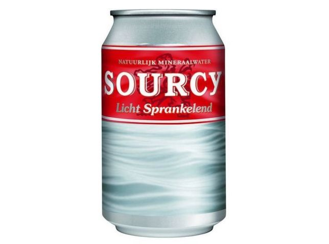 Rood Mineraalwater Licht Sprankelend 330 ml Blik