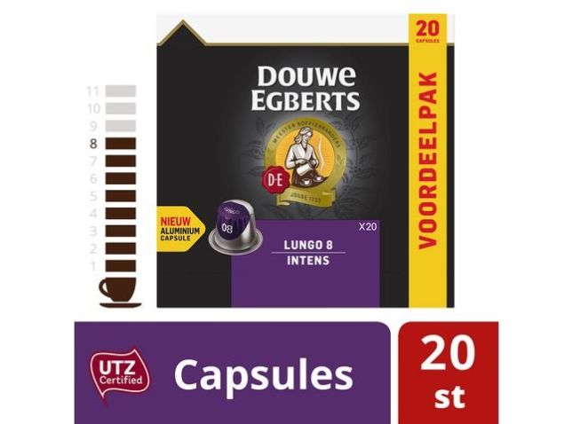 Café capsules DE lungo 8 intens 20/bt10