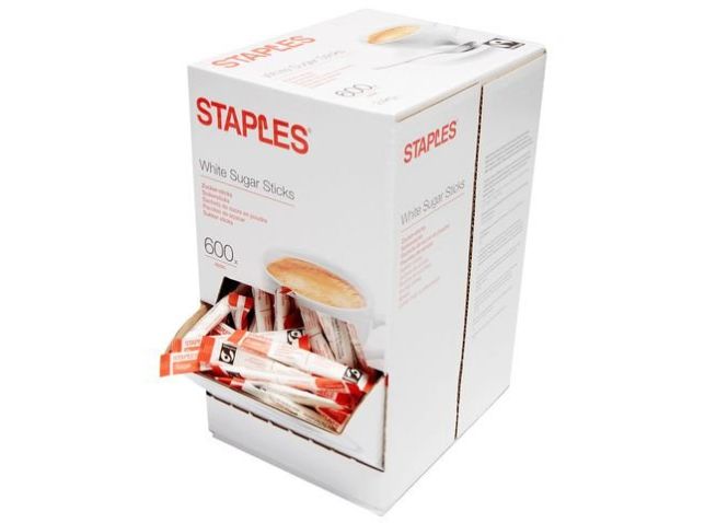 Sachets de sucre Blanc en poudre, Sachets individuels, 4 g, Boîte de distribution