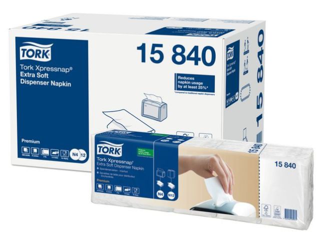Serviettes ultra-douces 2 plis recyclables pour distributeur Xpressnap N4 - 500 feuilles - Blanc