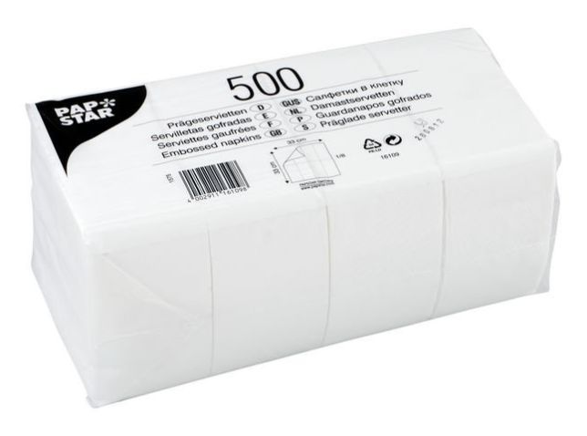 Serviette Papstar 33cm 1ép 1/8 bc/10x500