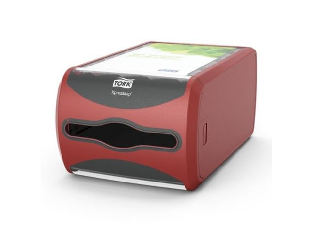 Xpressnap Counter Servetdispenser, 145 x 191 x 307 mm, Plastic, Rood