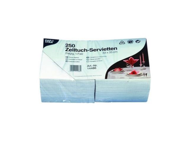 PAPSTAR - serviette - Dimension 33 x 33 cm - jetable