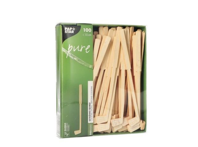 Bâtonnets de mélange en bambou Pure 15 cm