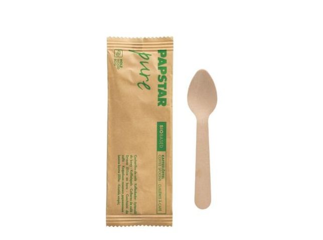 Cuillère à café en bois pure 11 cm pst.