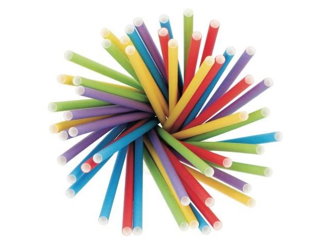 Paille en papier, assorti