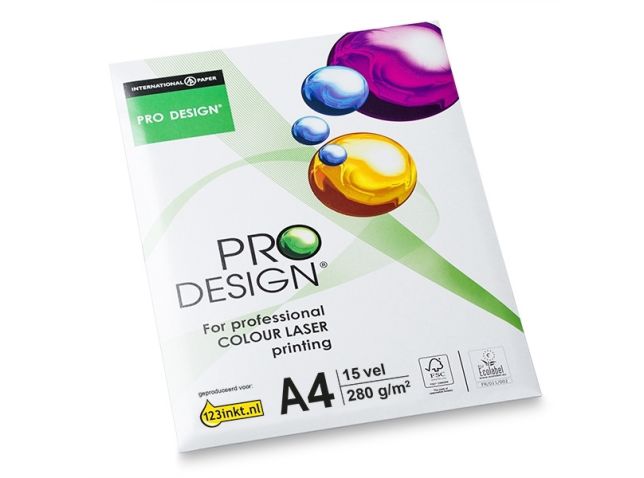 Papier Pro-Design 1 paquet de 15 feuilles A4 - 280 grammes