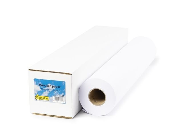 Rouleau de papier standard 123inkt 914 mm (36 pouces) x 50 m (80 grammes)