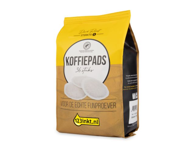 123inkt koffiepads Dark Roast 36 stuks