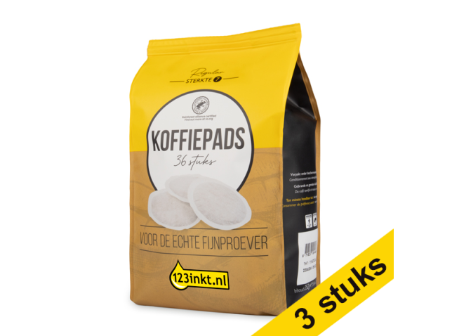Aanbieding: 3x 123inkt koffiepads Regular 36 stuks