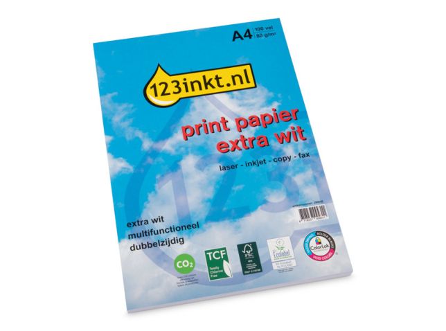 papier de copie 123inkt 1 paquet 100 feuilles A4 - 80 grammes FSC® Mix Credit