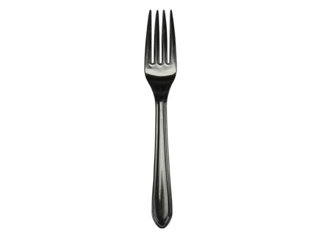 Fourchette réutilisable Depa noire (50 pièces)
