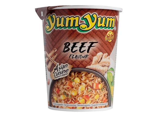 Yum Yum Noodles Soep rund cup (12 stuks)