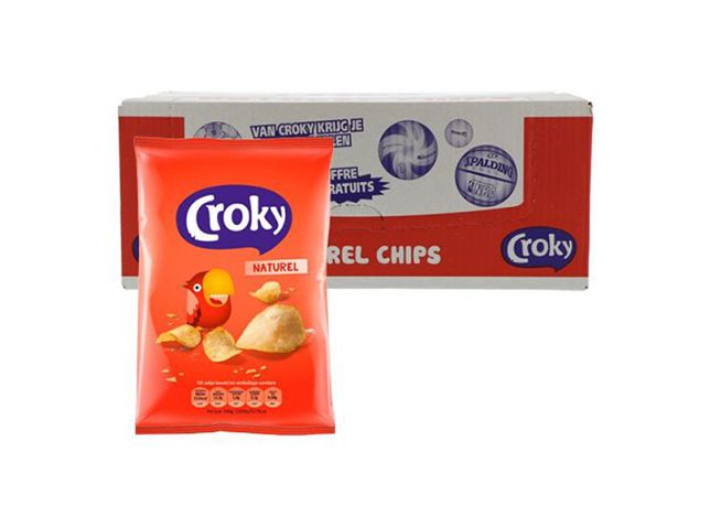 Croky Naturel chips 40 gram (20 stuks)