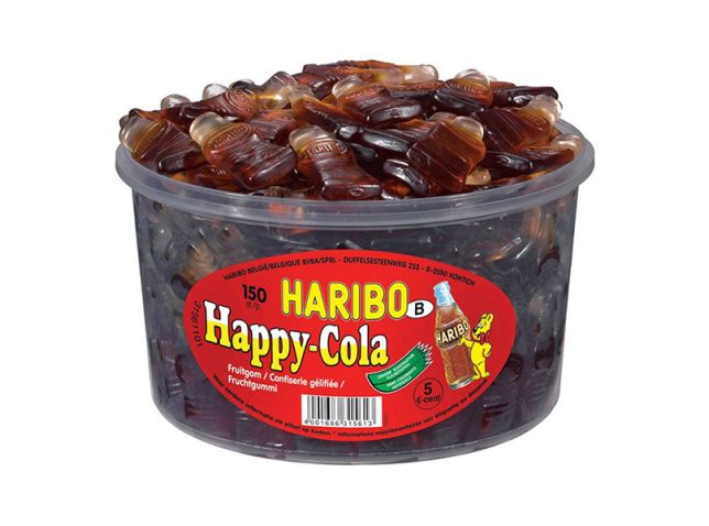 Haribo Winegum Colaflesjes groot silo (150 stuks)