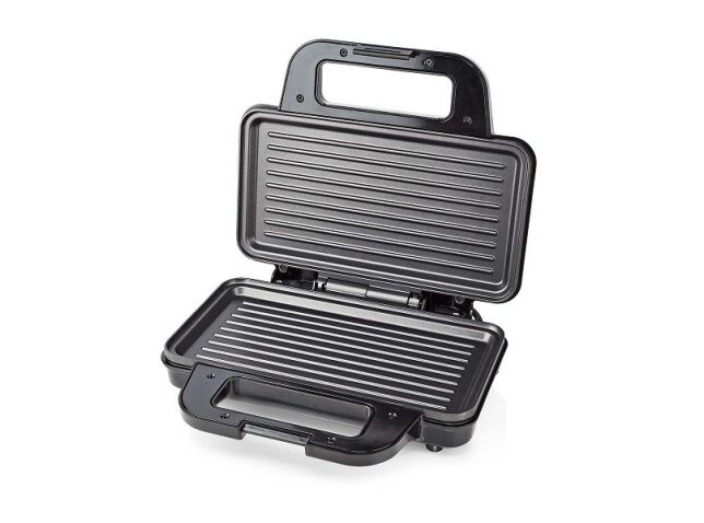 Contactgrill | Nedis | 26.8 x 14.5 centimeter (900W, Anti-aanbaklaag, Aluminium)