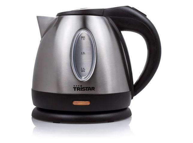 Bouilloire | Tristar (1,2 L, 1500 Watt, protection contre la cuisson à sec, inox)