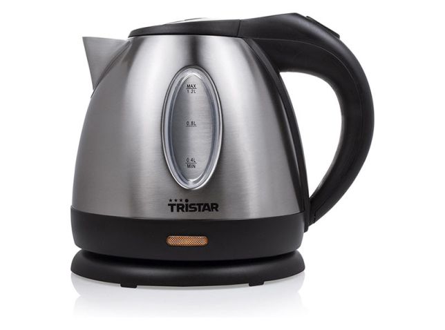 Bouilloire | Tristar (1,2 L, 850 Watt, protection contre la cuisson à sec, inox)
