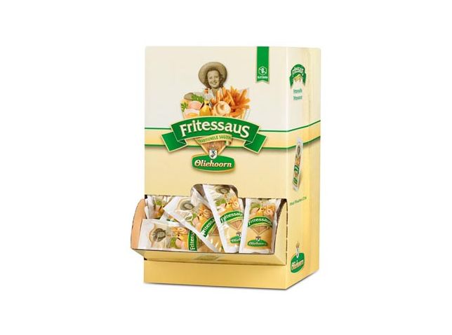 Oliehoorn Fritessaus, 35% glutenvrij, doos van 198 zakjes van 20 ml