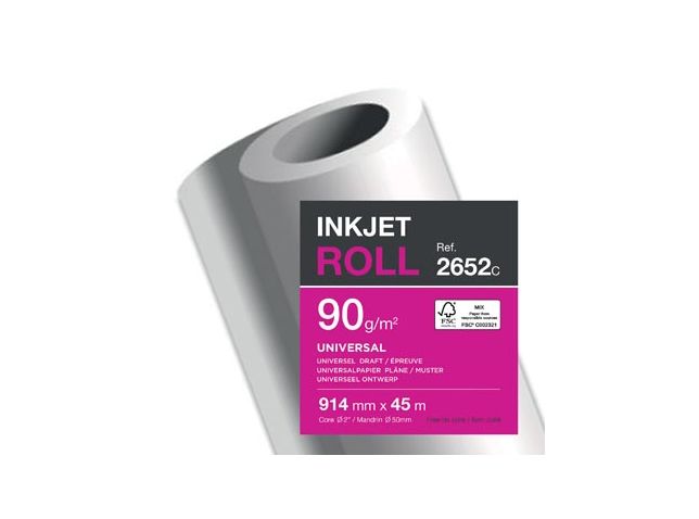 papier de plotter Clairefontaine ft 914 mm x 45 m, 90 g