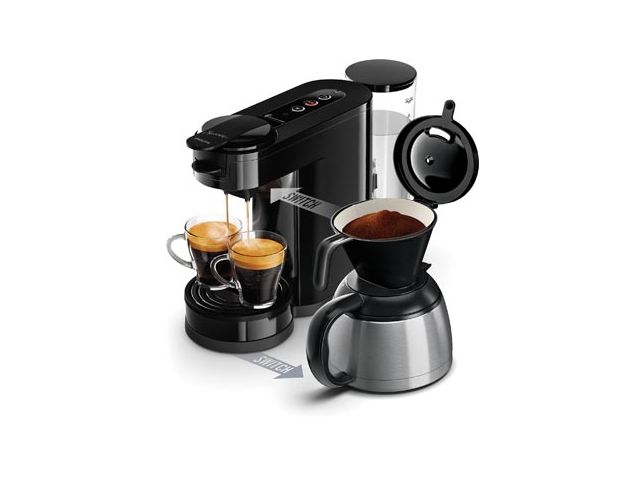 Machine à café Philips Senseo Switch, pour café filtre et dosettes de café